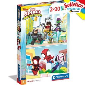 2 Puzzle (2x20 pezzi) - Spidey e i suoi Fantastici Amici: Clementoni
