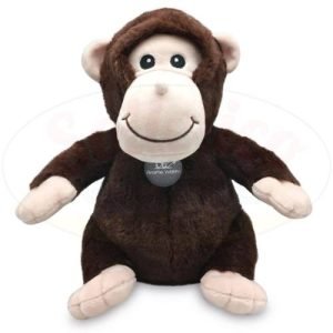 Peluche Gorilla di fronte, con pelo corto e dettagli accurati.