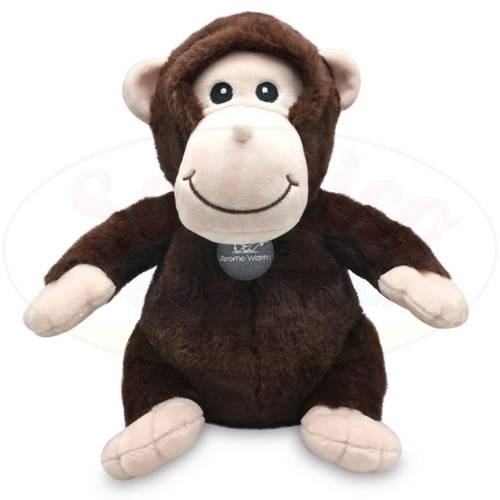 Aroma Warm Gorilla | Peluche Riscaldabile e Profumato per Benessere e Relax 1 Peluche Gorilla di fronte, con pelo corto e dettagli accurati.