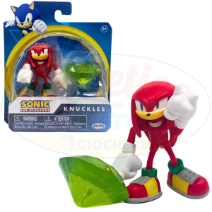 Confezione con l'Action Figure Knuckles Sonic The Hedgehog, inclusi Sonic Classic e moneta dorata.