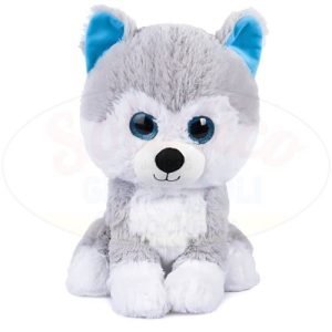 Peluche Husky 40 cm, morbido e realistico, perfetto per abbracciare e giocare, ideale per bambini di tutte le età.