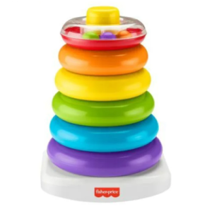 Fisher-Price Giant Rock-A-Stack: Giocattolo impilabile educativo con anelli colorati per bambini.