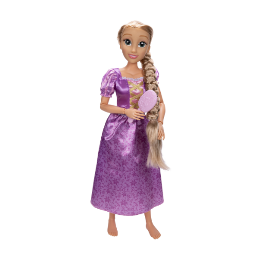 Bambola Rapunzel da 80 cm – Magia, Divertimento e Creatività per Bambini | Jakks Pacific 3 Bambola Rapunzel da 80 cm con lunghi capelli biondi e abito fiabesco, realizzata con dettagli curati.