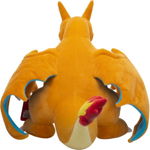 Charizard Peluche Pokémon 60 cm - Morbido Peluche Ufficiale per Avventure Leggendarie 3 "Pokémon Plush Collection Set: Charizard, Pikachu, Eevee