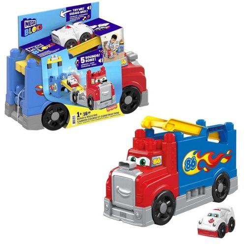 MEGA Bloks Autotreno Gioco confezione su sfondo bianco