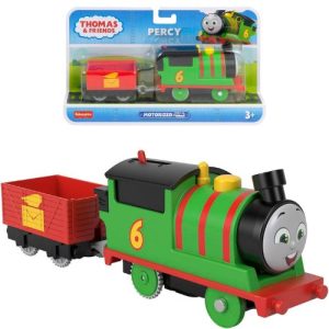 Percy Il Trenino Thomas locomotiva motorizzata con vagone su pista