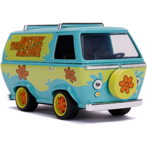 Scooby Doo Model 1:32 - Modello die-cast del veicolo Mystery Machine, completo di decorazioni autentiche e dettagli precisi.