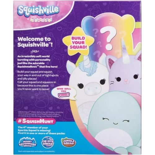 Squishville Sparkle Squad 4-Pack con Sorpresa (Squishmallows) 5 squishmallows sparkle squad confezione originale