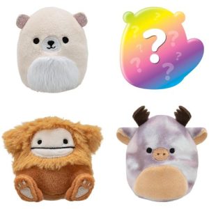 Mini peluche glitterati Squishmallows da 5 cm confezione da 4