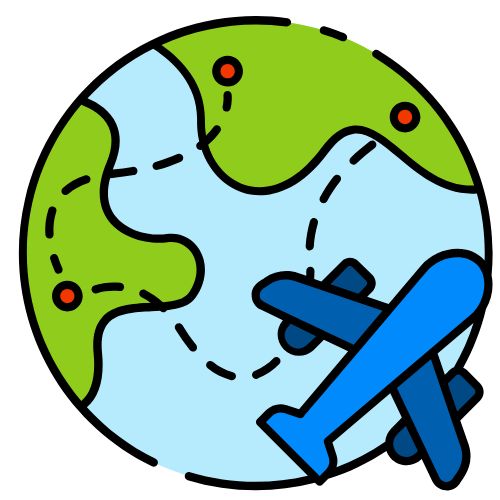 Un aereo che vola sopra il mondo