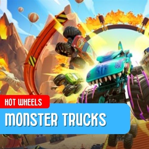 Banner monster trucks hot wheels