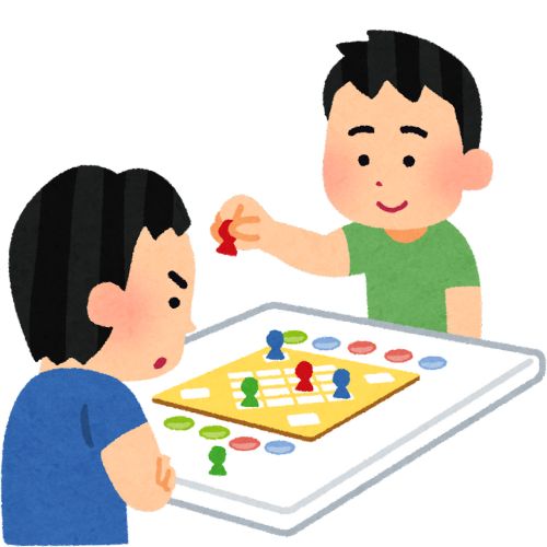 Bambini che giocano ai giochi di società