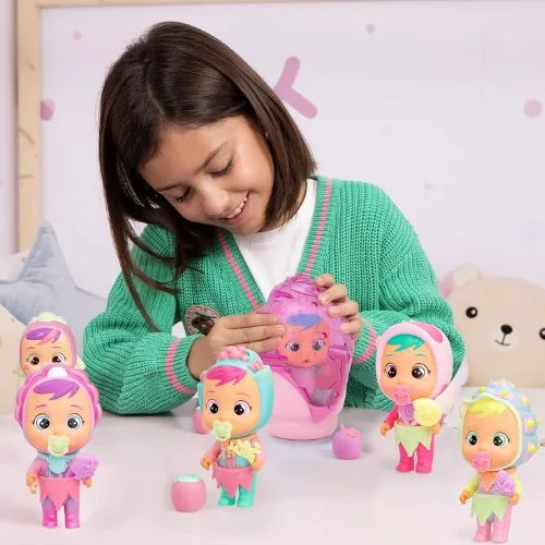 Cry Babies Coraline: 8 Sorprese WOW + Lacrime Schiumose Magiche! 5 Confezione bambola Cry Babies Shelly con 8 accessori