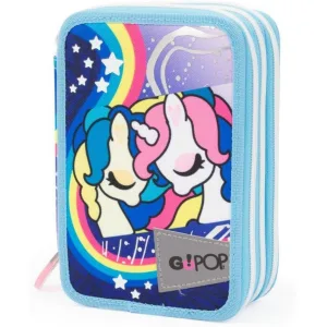 GO POP Astuccio Triplo Unicorn con Set Completo