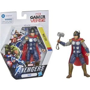 Action figure Thor War Cry Hasbro con armatura Gamerverse, vista frontale dettagliata