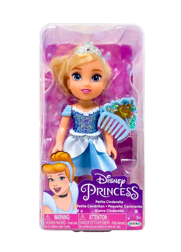 Disney Princess 15cm - Assortito - Ariel, Belle, Cenerentola e Raperonzolo | 18cm x 9,5cm x 6cm - immagine 2