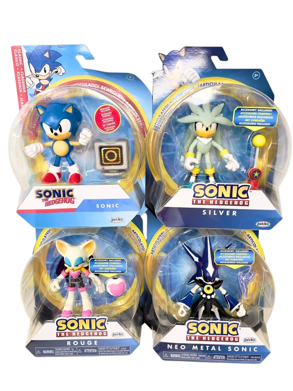 Sonic The Hedgehog Action Figure 10cm – Assortito | 16cm x 8cm x 21cm 1 Sonic the hedgehog action figure