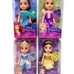 Disney Princess 15cm - Assortito - Ariel, Belle, Cenerentola e Raperonzolo | 18cm x 9,5cm x 6cm