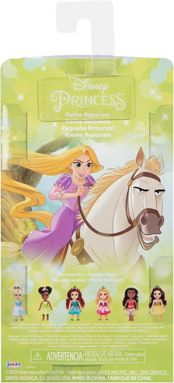 Disney Princess 15cm - Assortito - Ariel, Belle, Cenerentola e Raperonzolo | 18cm x 9,5cm x 6cm - immagine 4