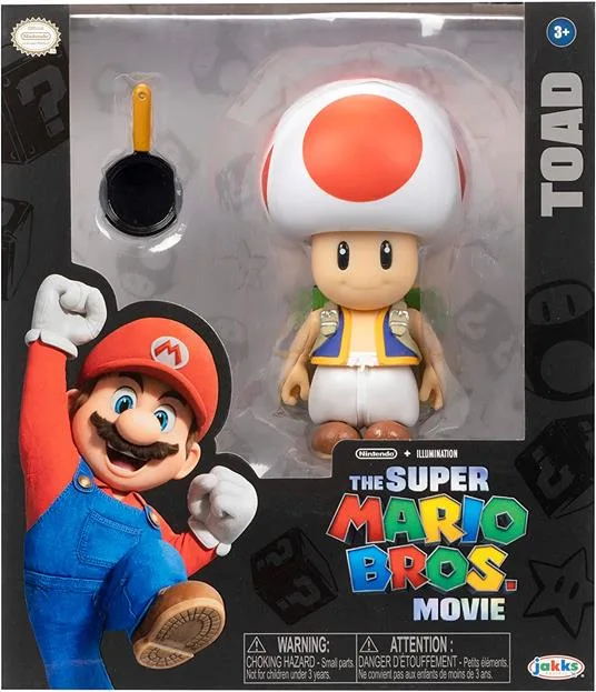 Super Mario Bros. Movie – Action figure Nintendo di Toad 13 cm | 16cm x 19cm x 9cm 1 Action figure Toad Super mario bros. movie