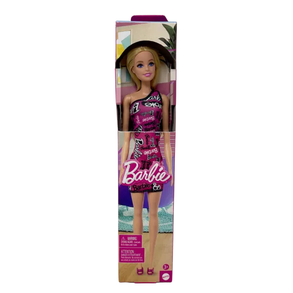 Barbie Trendy con Abito Rosa Ufficiale Scarpe Removibili - assortito – Mattel | 7cm x 4cm x 32cm 3 Barbie Trendy con Abito Rosa