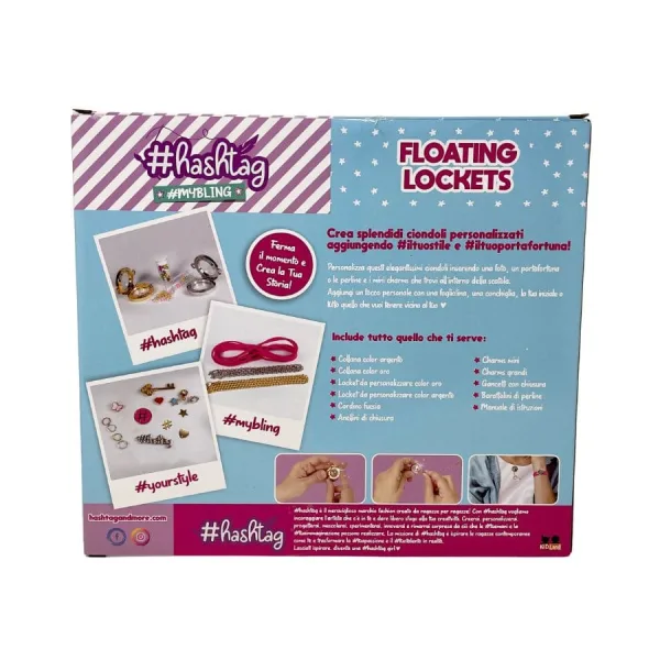 #Hashtag Floating Lockets – Set Crea Ciondoli Personalizzati - Giocheria | 30cm x 5cm x 26cm 5 #Hashtag Floating Lockets