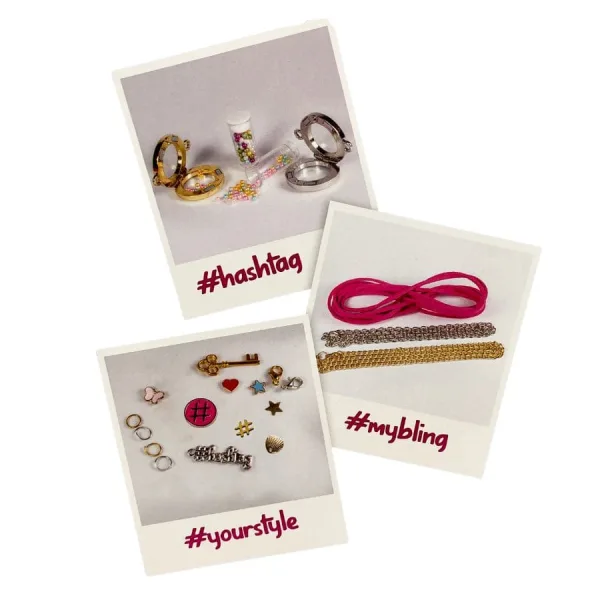#Hashtag Floating Lockets – Set Crea Ciondoli Personalizzati - Giocheria | 30cm x 5cm x 26cm 3 #Hashtag Floating Lockets