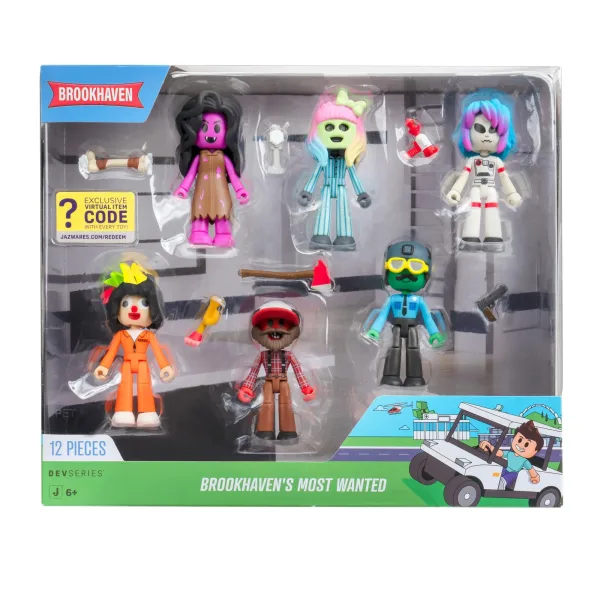 Brookhaven Most Wanted - set 6 personaggi - Jazwares | 25cm x 6cm x 22cm 1 Brookhaven's Most Wanted - set 6 personaggi - Jazwares