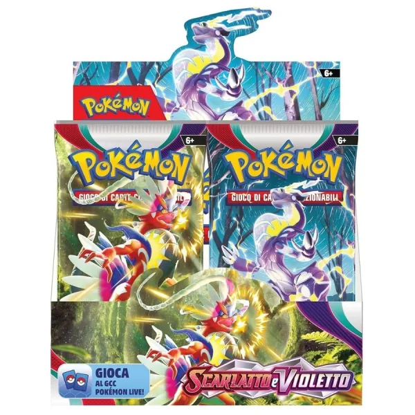 Booster Box Scarlatto e Violetto - Pokémon TCG | 13,5cm x 7,5cm x 12cm 3 Booster Box Scarlatto e Violetto