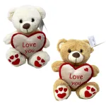 Peluche orsetto con cuore 25cm - Assortito - Decar | 20cm x 20cm x 25cm