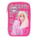 Astuccio Barbie 3 Zip – 3 Scomparti Accessoriati - Giochi Preziosi | 13cm x 6cm x 20cm