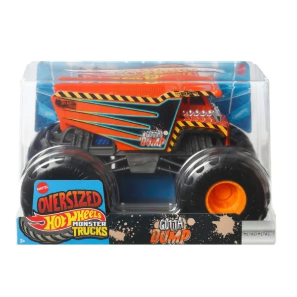 Hot Wheels Monster Trucks Oversized Scala 1:24 – Assortito - Mattel | 20cm x 13cm x 12cm 3 Gotta Dump è un camion prodotto da Hot Wheels per la serie Hot Wheels Monster Trucks del 2023. Fa parte della sottoserie Freestyle Wreckers ed è basato su un camion con cassone ribaltabile funzionante.