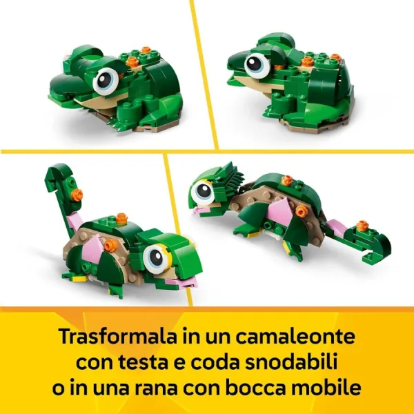 LEGO Creator 3 in 1 Tartaruga con Fiore di Ninfea – Animale Trasformabile in Camaleonte o Rana | 15cm x 14cm x 4,5cm 13 LEGO Creator 3 in 1 Tartaruga