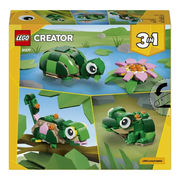 LEGO Creator 3 in 1 Tartaruga con Fiore di Ninfea – Animale Trasformabile in Camaleonte o Rana | 15cm x 14cm x 4,5cm 19 LEGO Creator 3 in 1 Tartaruga