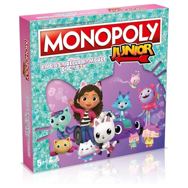 Monopoly Junior Gabby's Doll House - Winning Moves | 27cm x 4cm x 27cm 3 Monopoly Junior Gabby's Dollhouse