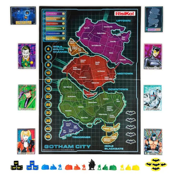 Risiko Batman - La caduta di Gotham City - Spin Master Games | 40cm x 6,5cm x 26,5cm 5 Risiko Batman - La caduta di Gotham City