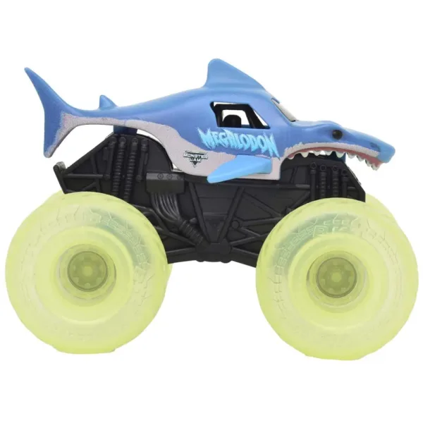 Monster Jam Grave Digger & Megalodon – Pack Doppio Veicoli Luminosi 1:43 – Spin Master | 30,5cm x 12cm x 13cm 7 Monster Jam Grave Digger & Megalodon