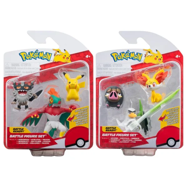 Pokemon Battle Figure Pack da 3 – Set Personaggi Pokemon - Jazwares | 12cm x 7cm x 13cm 1 Pokemon Battle Figure Pack da 3 – Set Personaggi Pokemon
