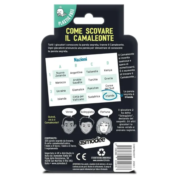 Il Camaleonte Travel - Gioco da Tavolo Tascabile - Asmodee | 9,5 cm x 2,5 cm x 13,5cm 5 Il Camaleonte Travel - Gioco da Tavolo Tascabile