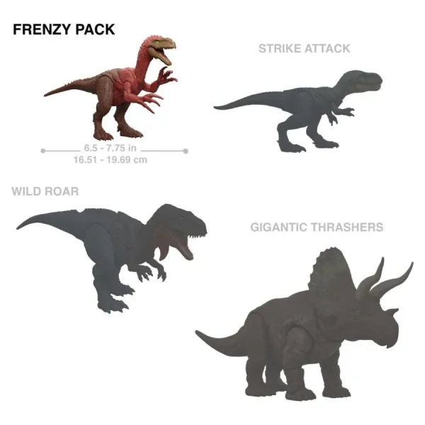 Jurassic World Rebirth Frenzy Pack – Dinosauri assortiti – Mattel | 21cm x 5cm x 15cm 17 Jurassic World Rebirth Frenzy Pack – Dinosauri assortiti