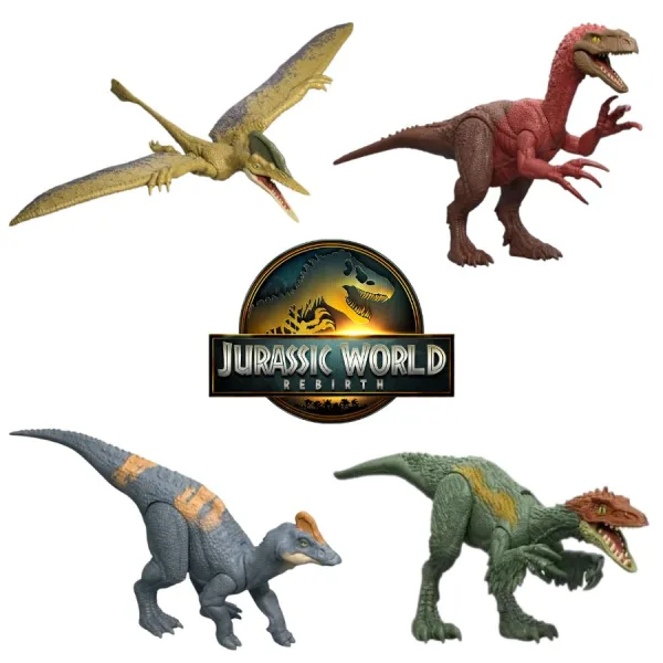 Jurassic World Rebirth Frenzy Pack – Dinosauri assortiti – Mattel | 21cm x 5cm x 15cm 1 Jurassic World Rebirth Frenzy Pack – Dinosauri assortiti