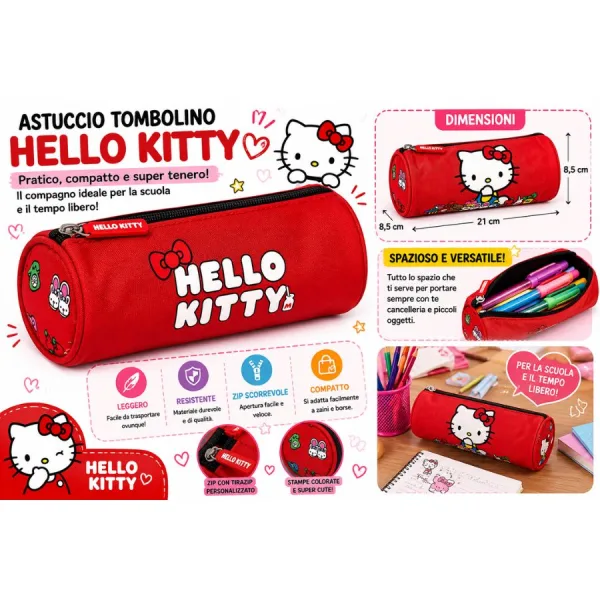 Astuccio Tombolino Hello Kitty – SANRIO - Franco Cosimo Panini | 21cm x 8,5cm 3 astuccio tombolino Hello Kitty Sanrio