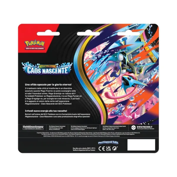 Blister Megaevoluzione Caos Nascente - Blister promozionale - Pokémon TCG | 19cm x 1cm x 18cm 7 Blister Megaevoluzione Caos Nascente - Blister promozionale - Pokémon TCG