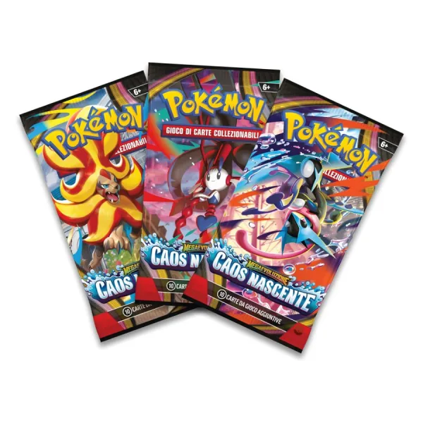 Blister Megaevoluzione Caos Nascente - Blister promozionale - Pokémon TCG | 19cm x 1cm x 18cm 5 Blister Megaevoluzione Caos Nascente - Blister promozionale - Pokémon TCG