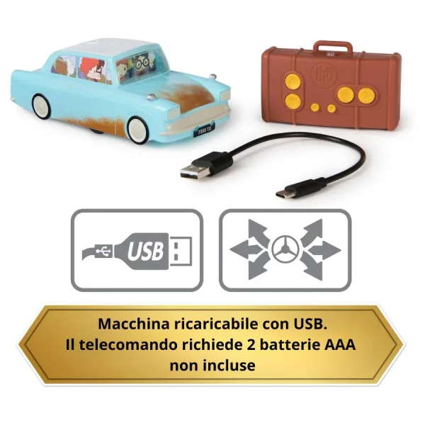 La macchina volante dei Weasley RC - Harry Potter - Spin Master | 18cm x 7,5cm x 25,5cm 5 La macchina volante dei Weasley R/C - Harry Potter