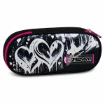 Portapenne Scuola Round Nero Rosa – Linea PLUMPY - Seven | 22cm x 10cm x 6cm