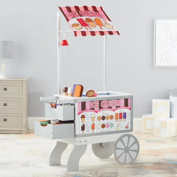 Carretto Gelati Snacks e Dolci in Legno - Set Gioco 2 in 1 in legno - Melissa & Doug | 68cm x 35cm x 125cm 9 Carretto Gelati Snacks e Dolci in Legno - Set Gioco 2 in 1 in legno - Melissa & Doug